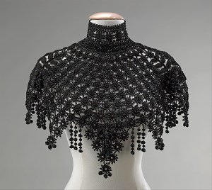 Pelerine, American 1890, jet, silk. Brooklyn Museum Costume Collection at Metropolitan Museum of Art