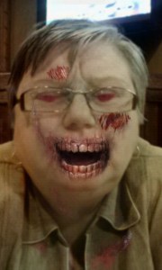 This is the real Jenna under all the computer app zombie special effects!