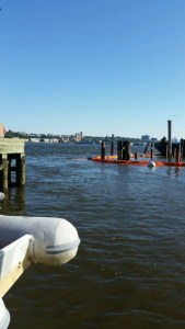 Off the stern of the Silver Penny